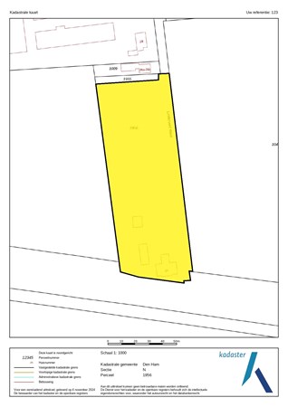 Plattegrond - Linderveld West 24, 7681 RS Vroomshoop - Kadastrale kaart - Den Ham N 1956_page-0001.jpg